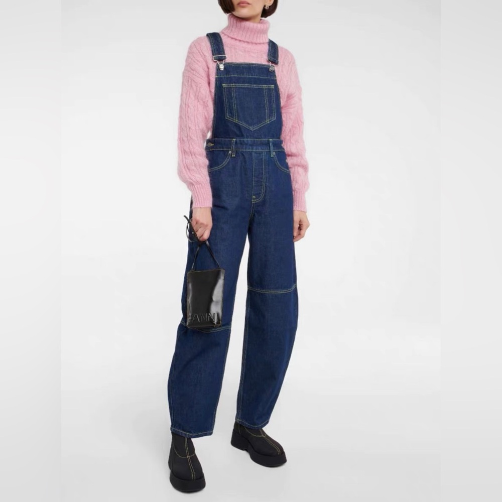 Ganni overall denim jeans